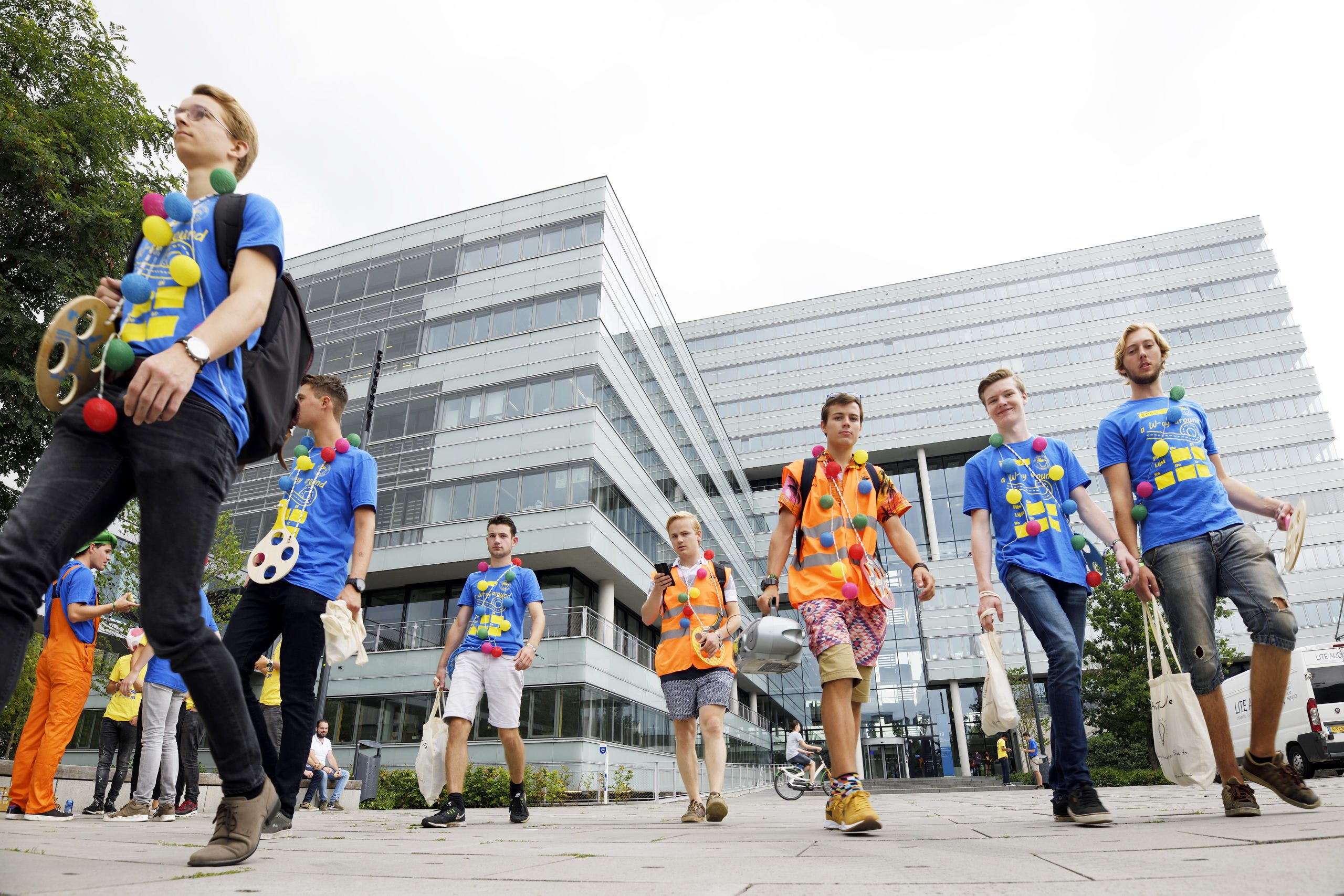 De nieuwe lichting bachelorstudenten tijdens de introductieweek van de TU Eindhoven. De universiteit heeft dit jaar 2300 eerstejaars.